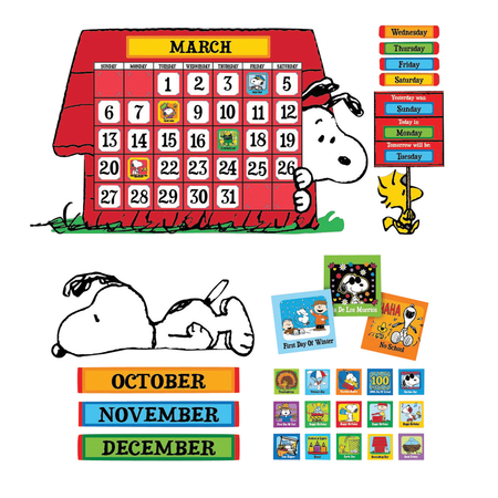 EUREKA Peanuts® Calendar Bulletin Board Set 847152